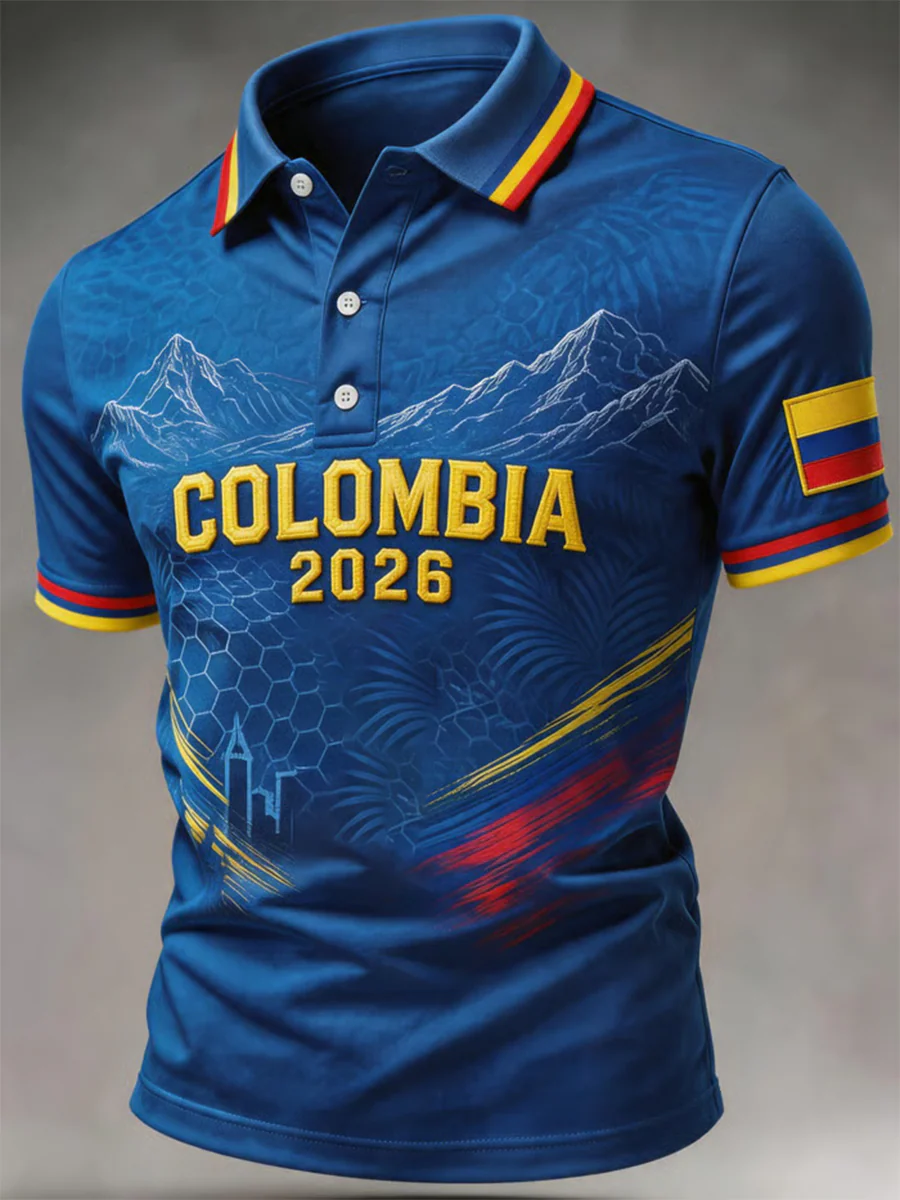 Colombia Football 2026 Casual Unisex polo shirt