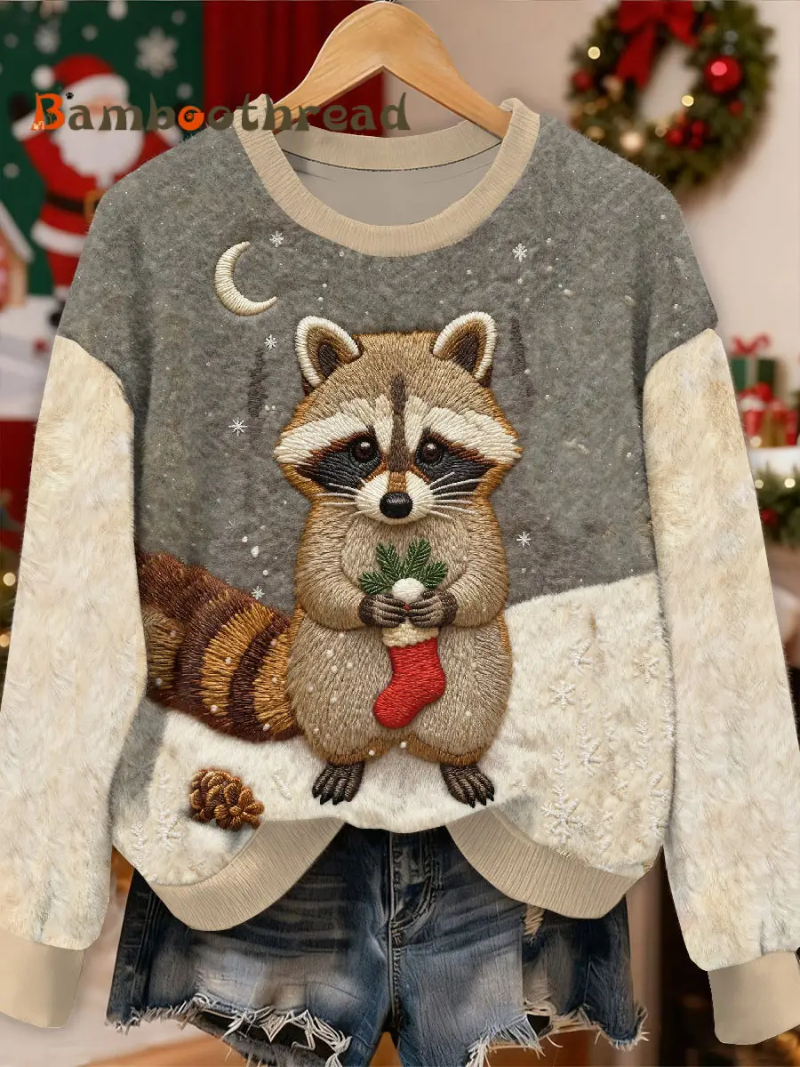 Gorgeous Christmas Animal Printed Casual Long Sleeve Sweatshirt