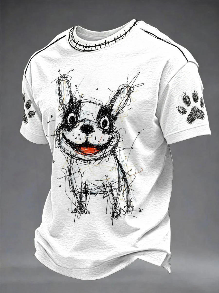 Graffiti Dog Fun Casual Unisex T-shirt