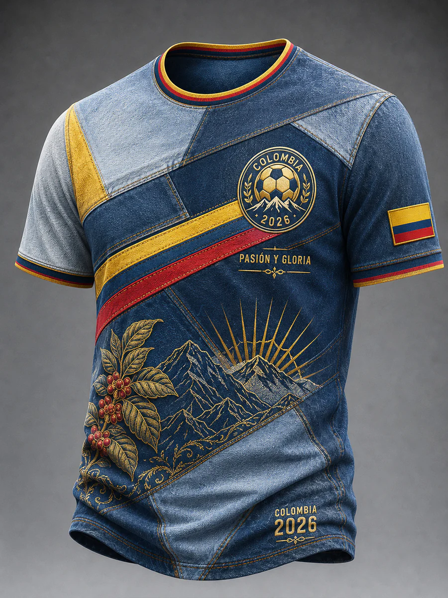 Men's 2026 Columbia Classic Patchwork Soccer T-Shirt