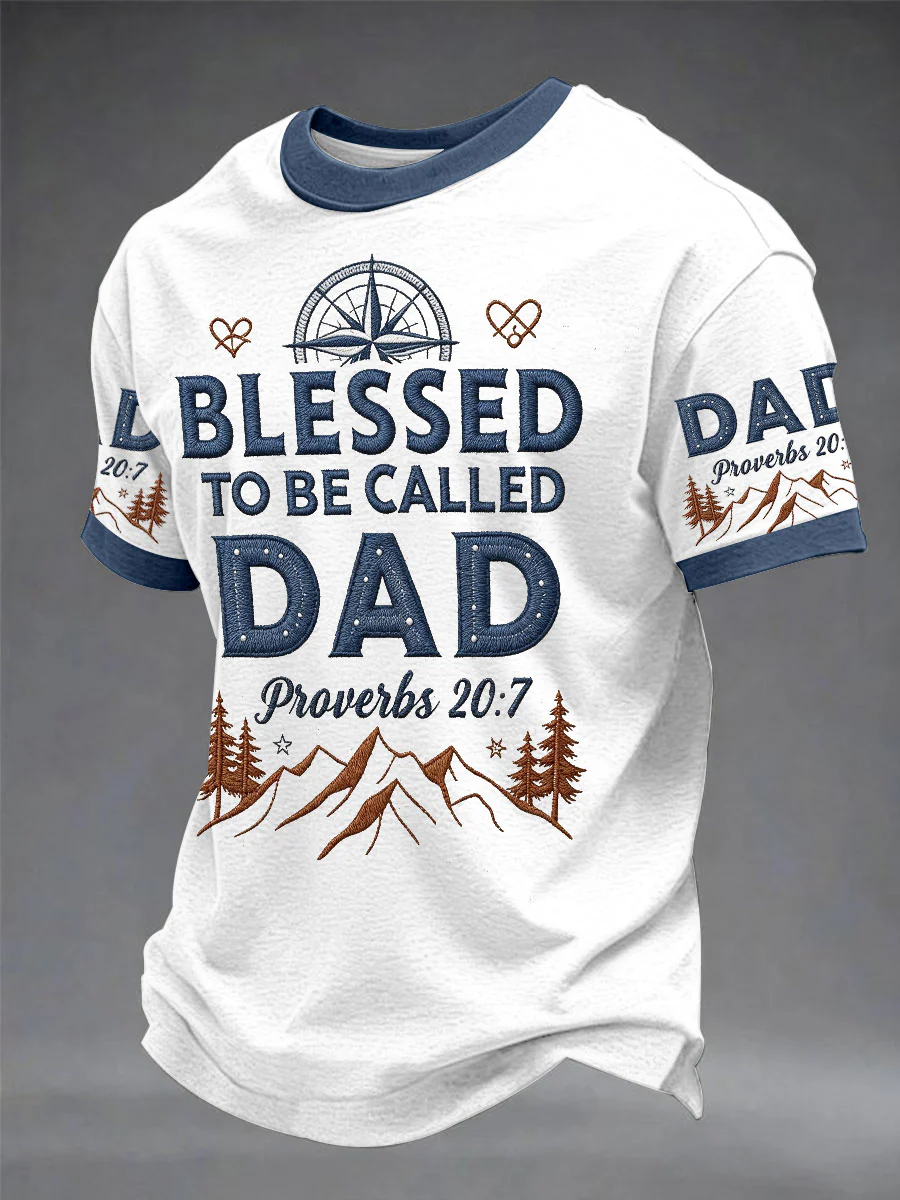 Men's“Blessed To Be Called Dad” Father's Day Fun Casual Unisex T-shirt