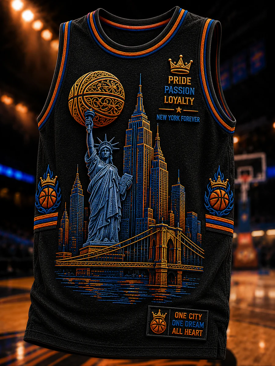 Men's Classic Basketball Fan Graphic Print Vest Top