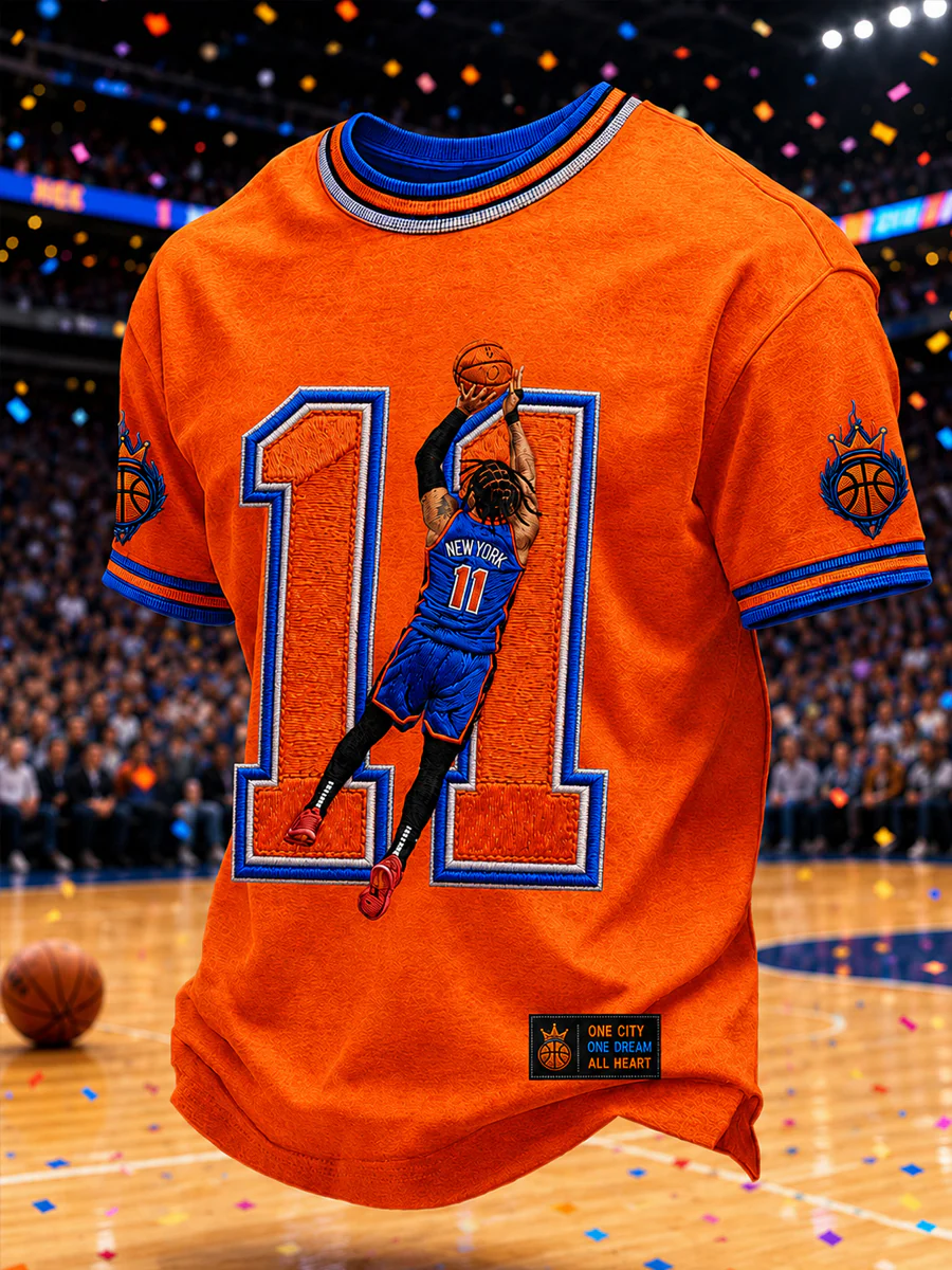 Men's Classic Basketball Fan Graphic Short Sleeve T-shirt - Image 2