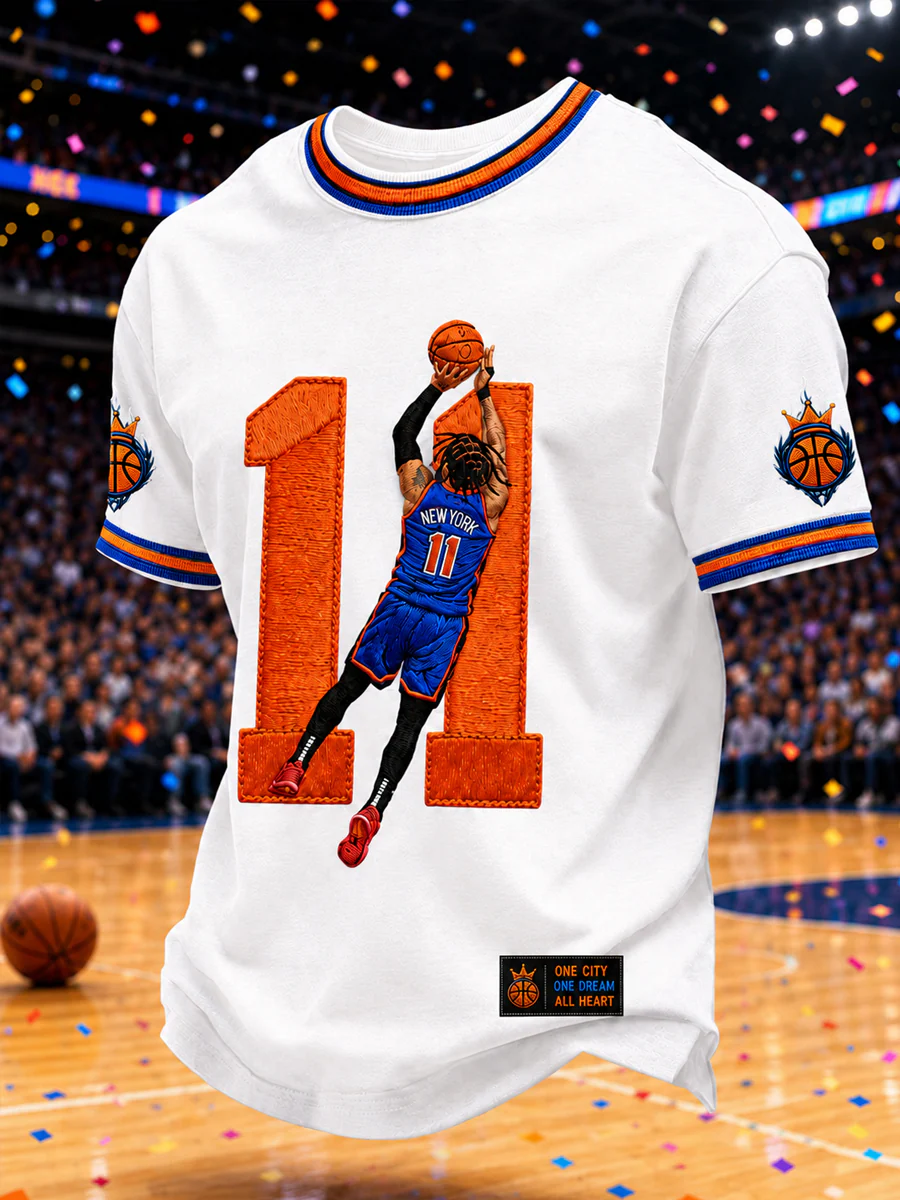 Men's Classic Basketball Fan Graphic Short Sleeve T-shirt - Image 3