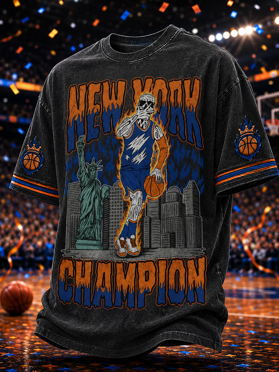 Men's Classic Basketball Fan Graphic Short Sleeve T-shirt