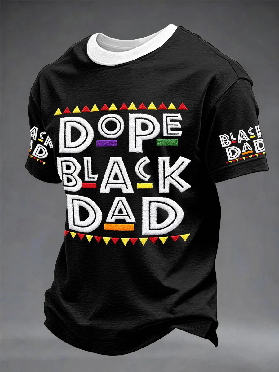 Men's “Dope Black Dad” Father's Day Fun Casual T-shirt