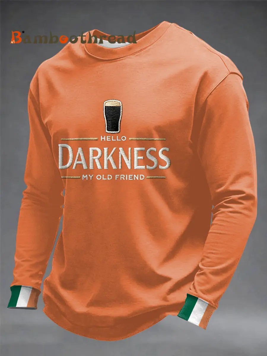 Men's Hello Darkness My Old Friend Crew Neck Sweatshirt - Image 3