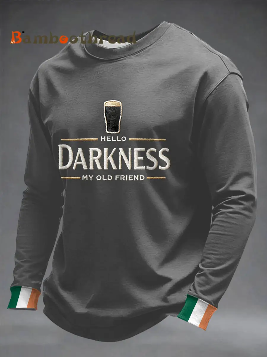 Men's Hello Darkness My Old Friend Crew Neck Sweatshirt - Image 4
