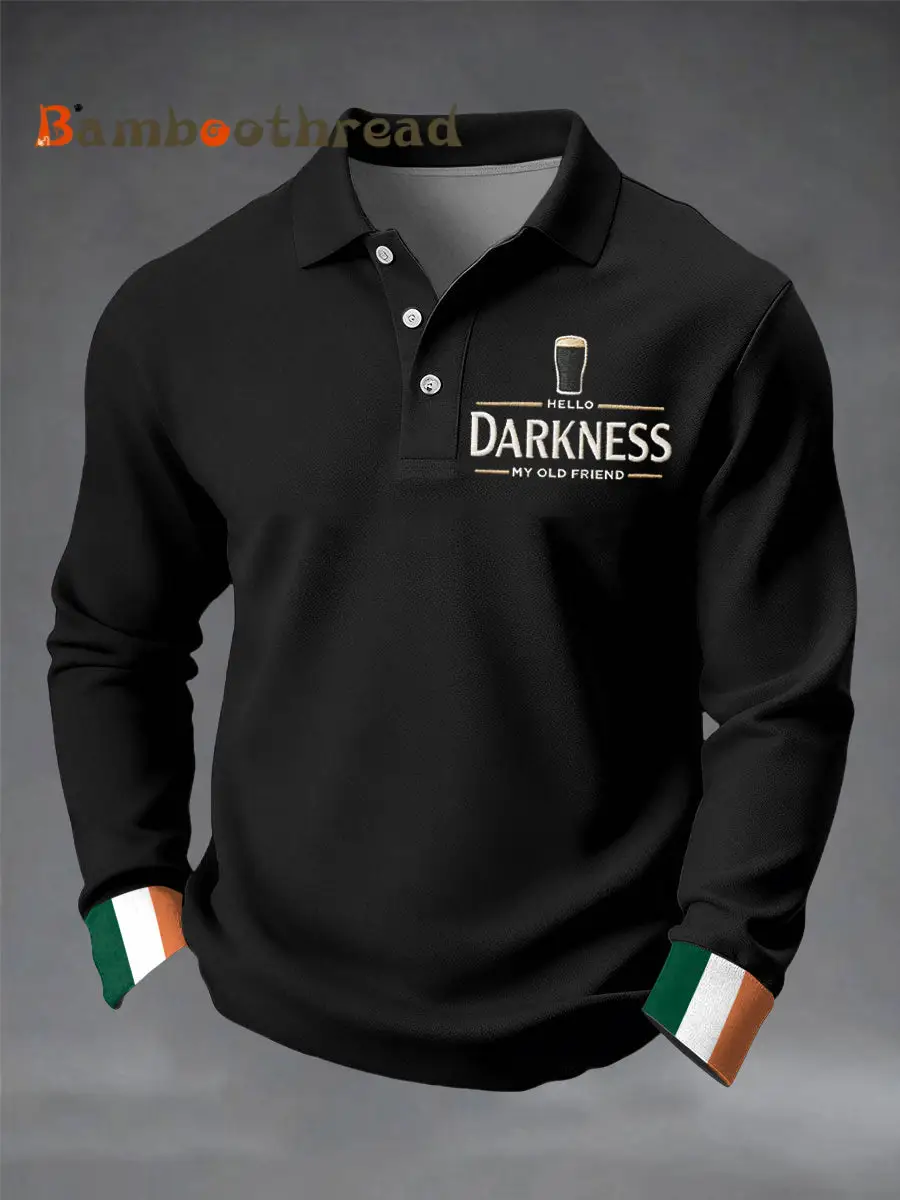 Men's Hello Darkness My Old Friend long sleeve shirt