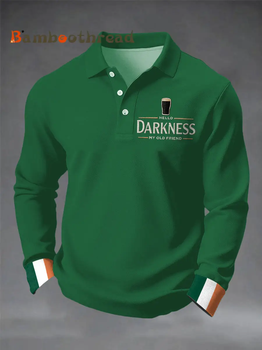 Men's Hello Darkness My Old Friend long sleeve shirt - Image 2
