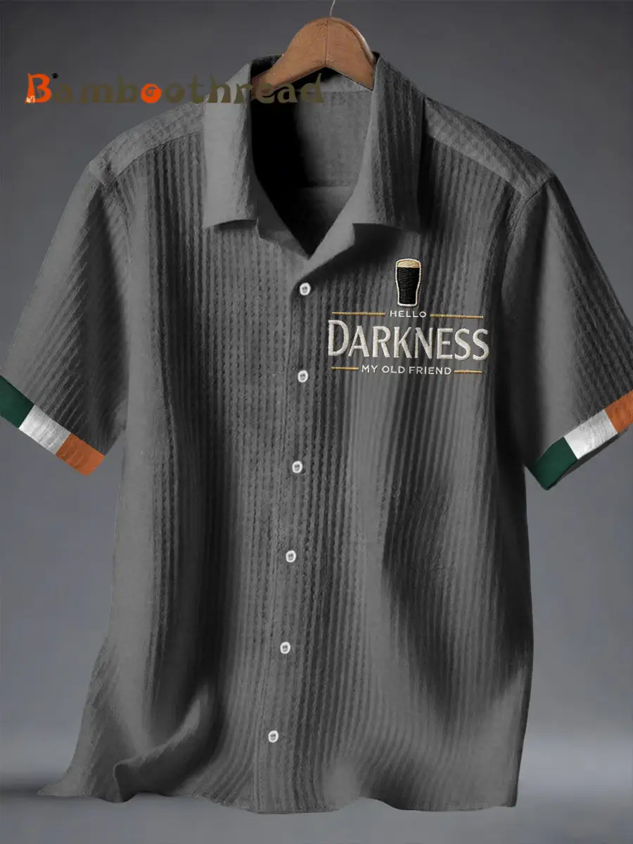 Men's Hello Darkness My Old Friend Waffle Shirt - Image 2