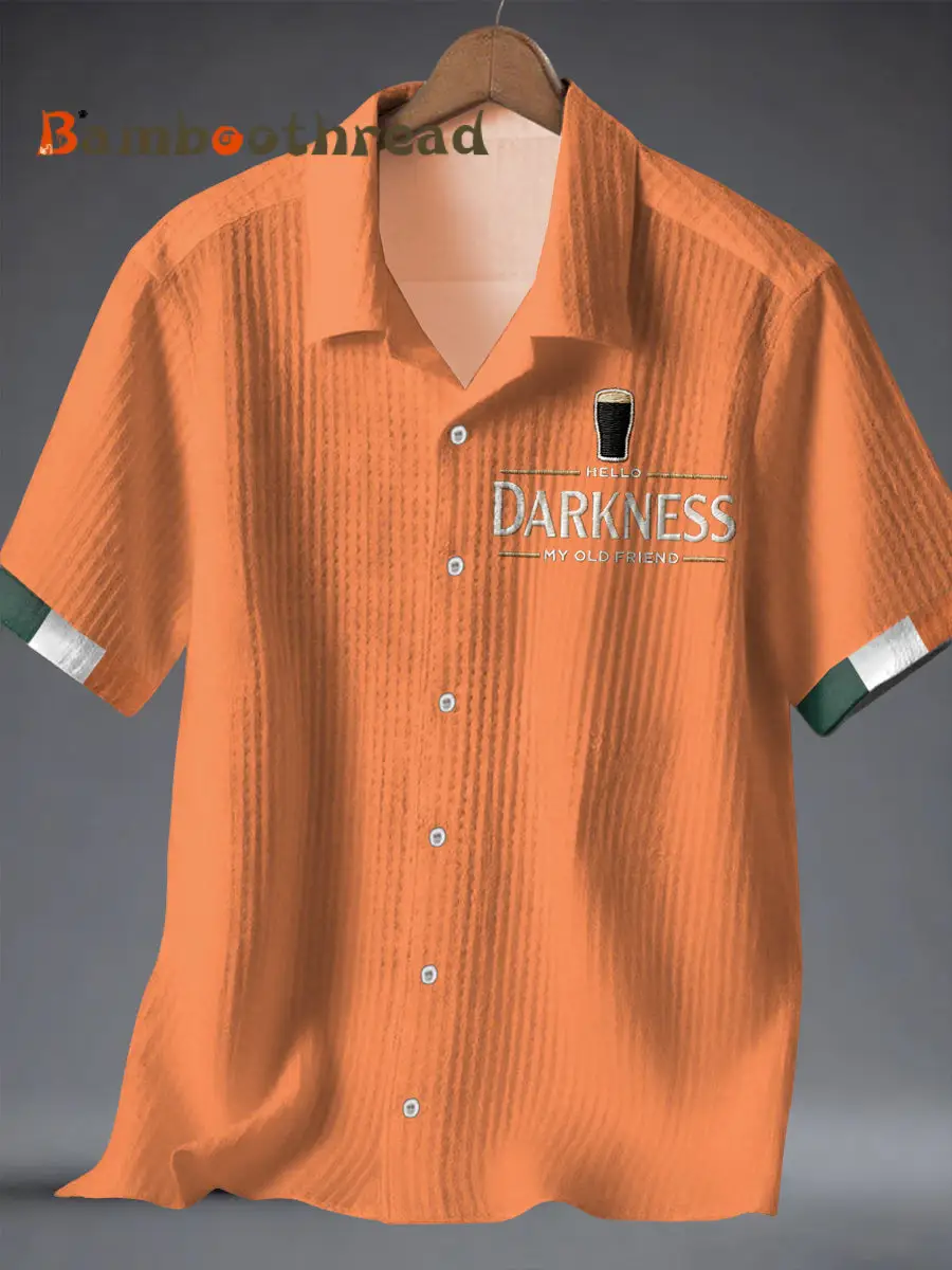 Men's Hello Darkness My Old Friend Waffle Shirt - Image 3