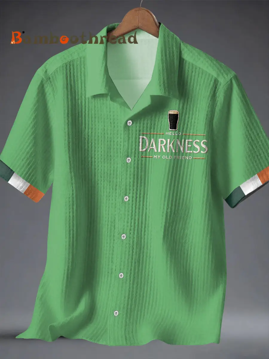 Men's Hello Darkness My Old Friend Waffle Shirt - Image 4