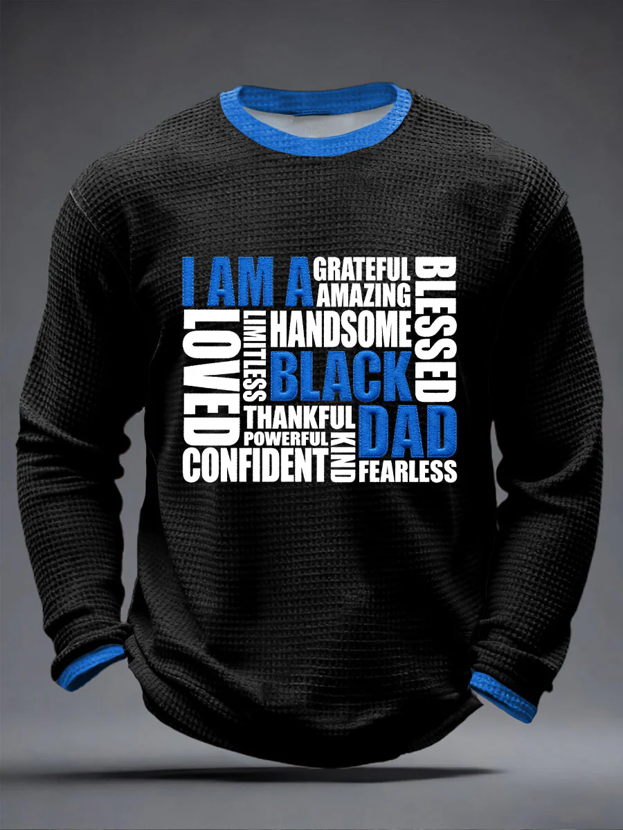 Men's “I Am A Black Dad” Father's Day Fun Casual T-shirt - Image 2