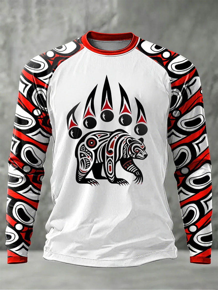 Men's Indigenous Totem Art Casual T-Shirt - Image 3