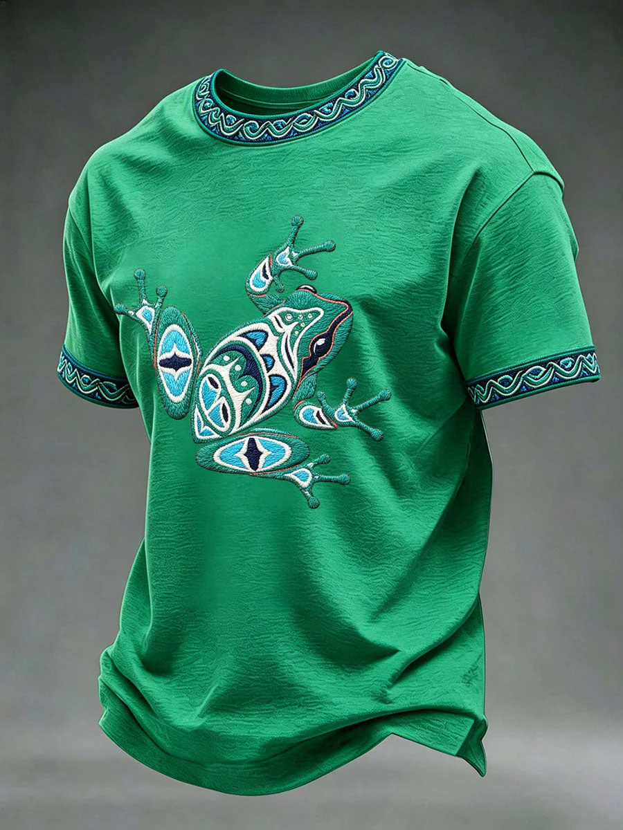 Men's Indigenous Totem Art Casual T-Shirt - Image 3