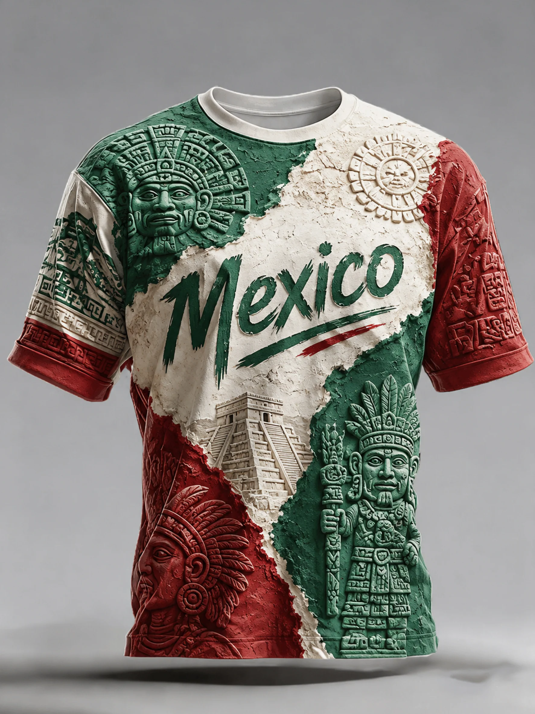 Men's Mexican Football Match Art Print T-Shirt