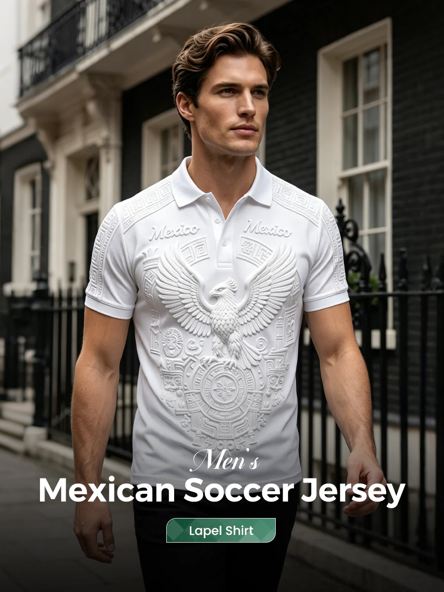 Men's Mexican Football Match Cheering Art Print Polo Shirt - Image 2