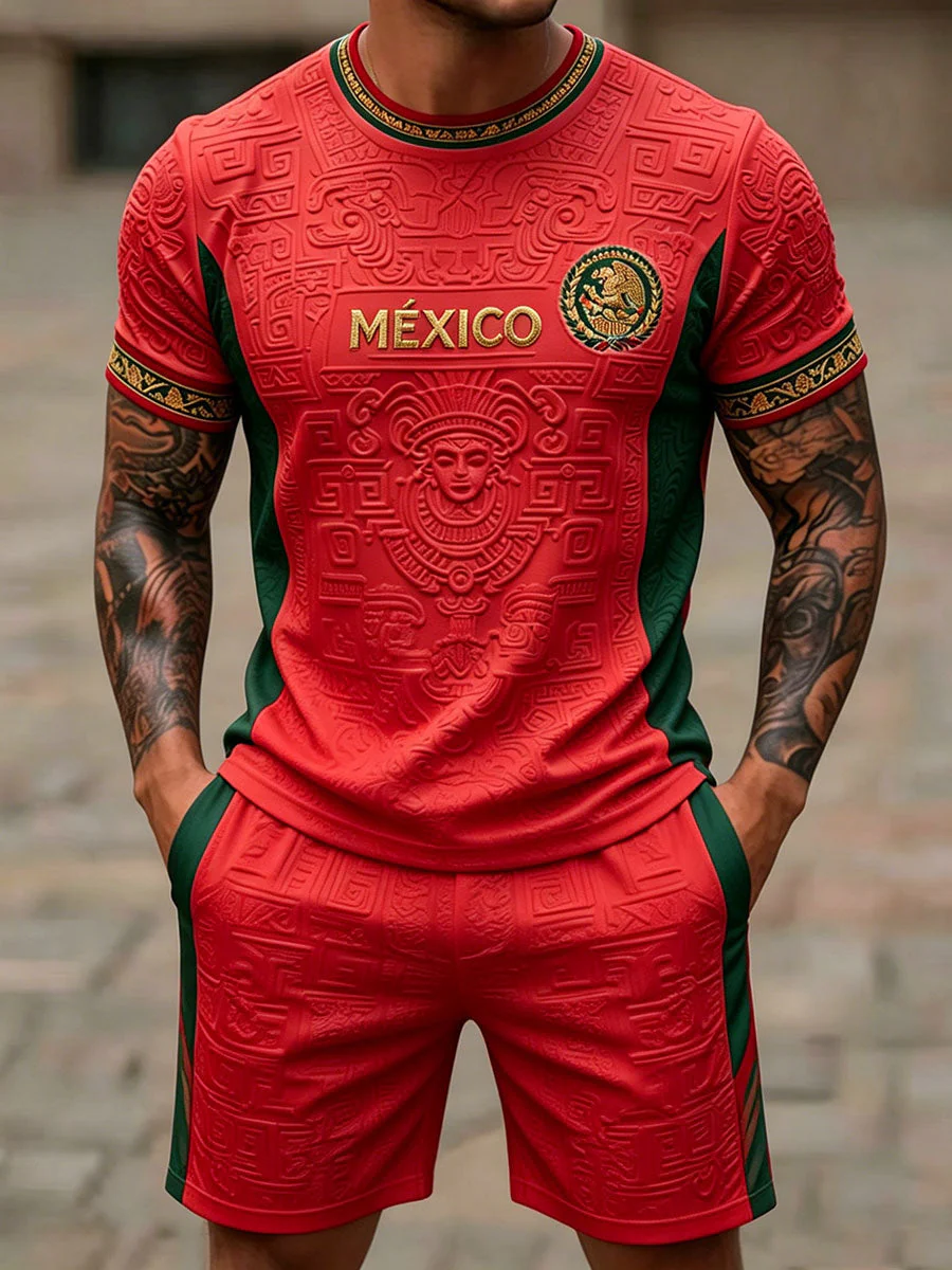 Men's Mexico Football Lover Art Printed Sets - Image 6