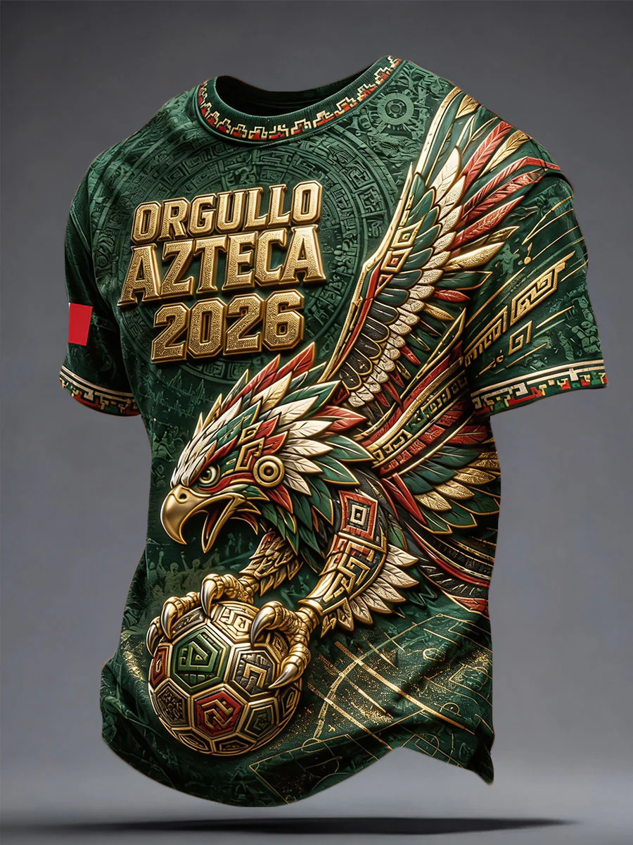 Men's Mexico Football Lover Art Printed T-shirt - Image 2