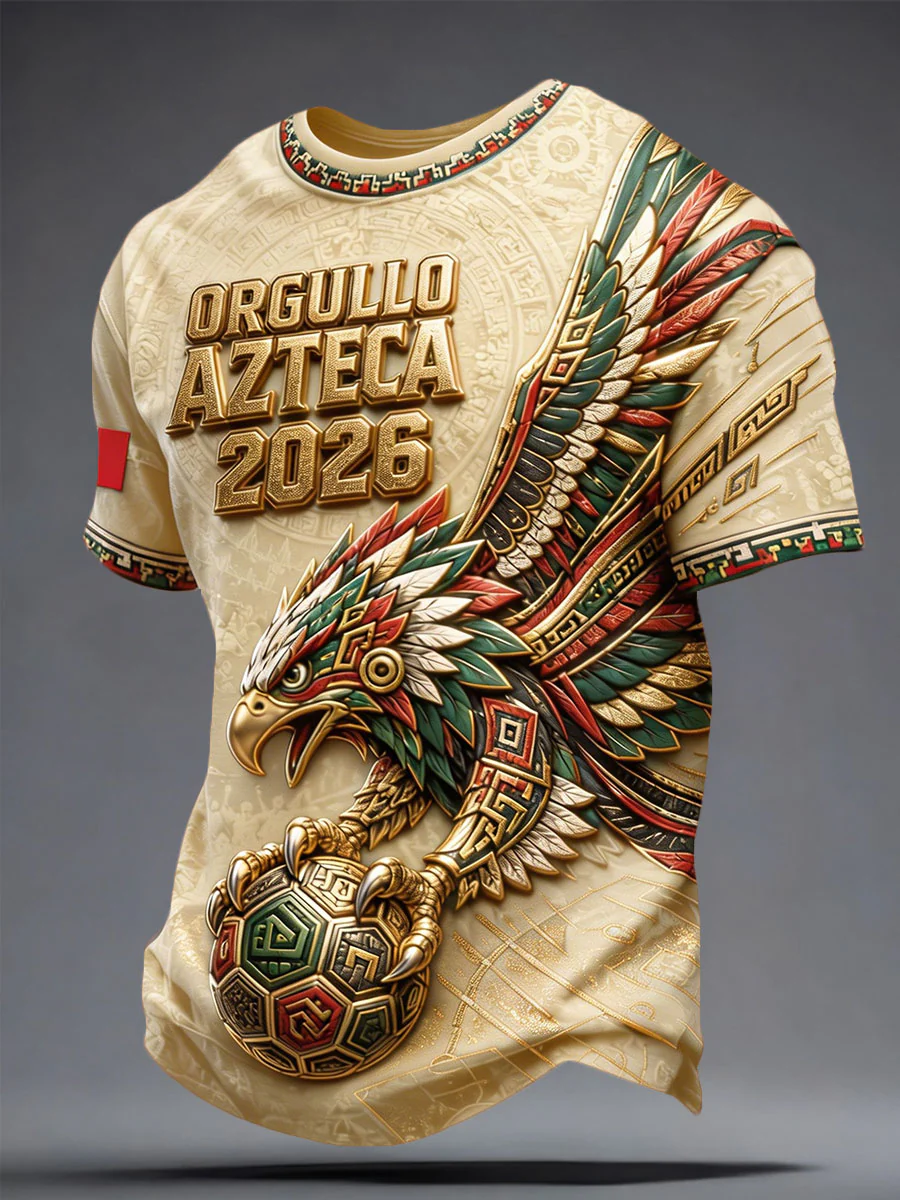 Men's Mexico Football Lover Art Printed T-shirt - Image 3