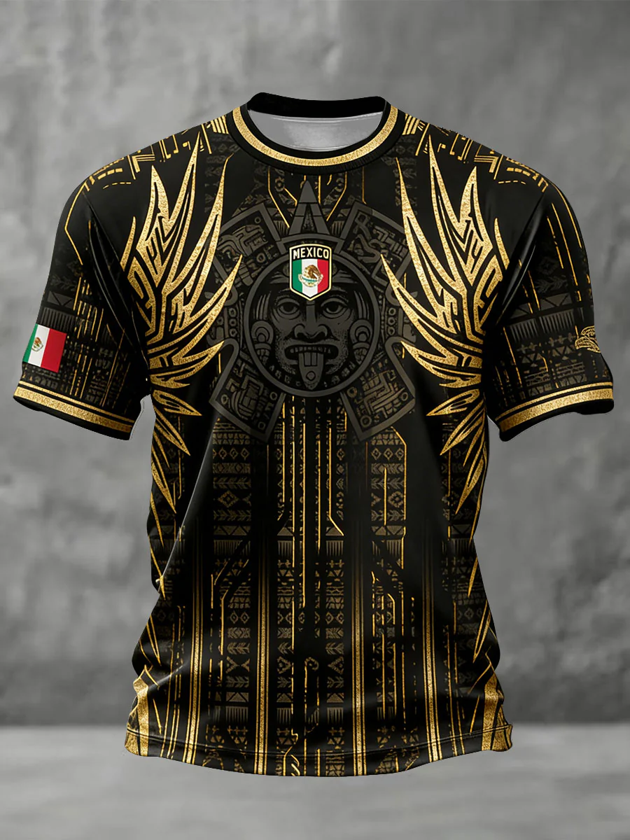 Men's Mexico Football Lover Printed T-shirt - Image 3