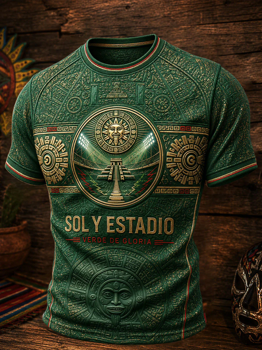 Men's Mexico Pride Art Printed T-shirt