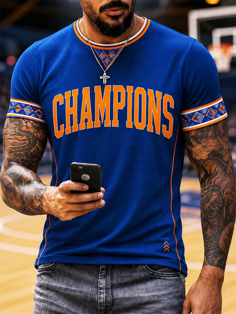 Men's New Yourk Champions Printed short sleeves t-shirt