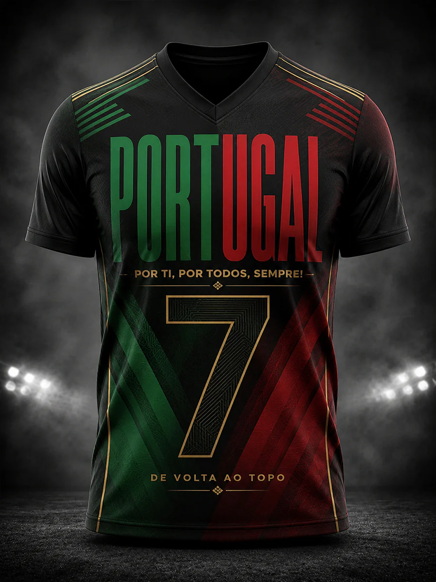 Men's Portugal Football Legend Graphic V-neck T-shirt
