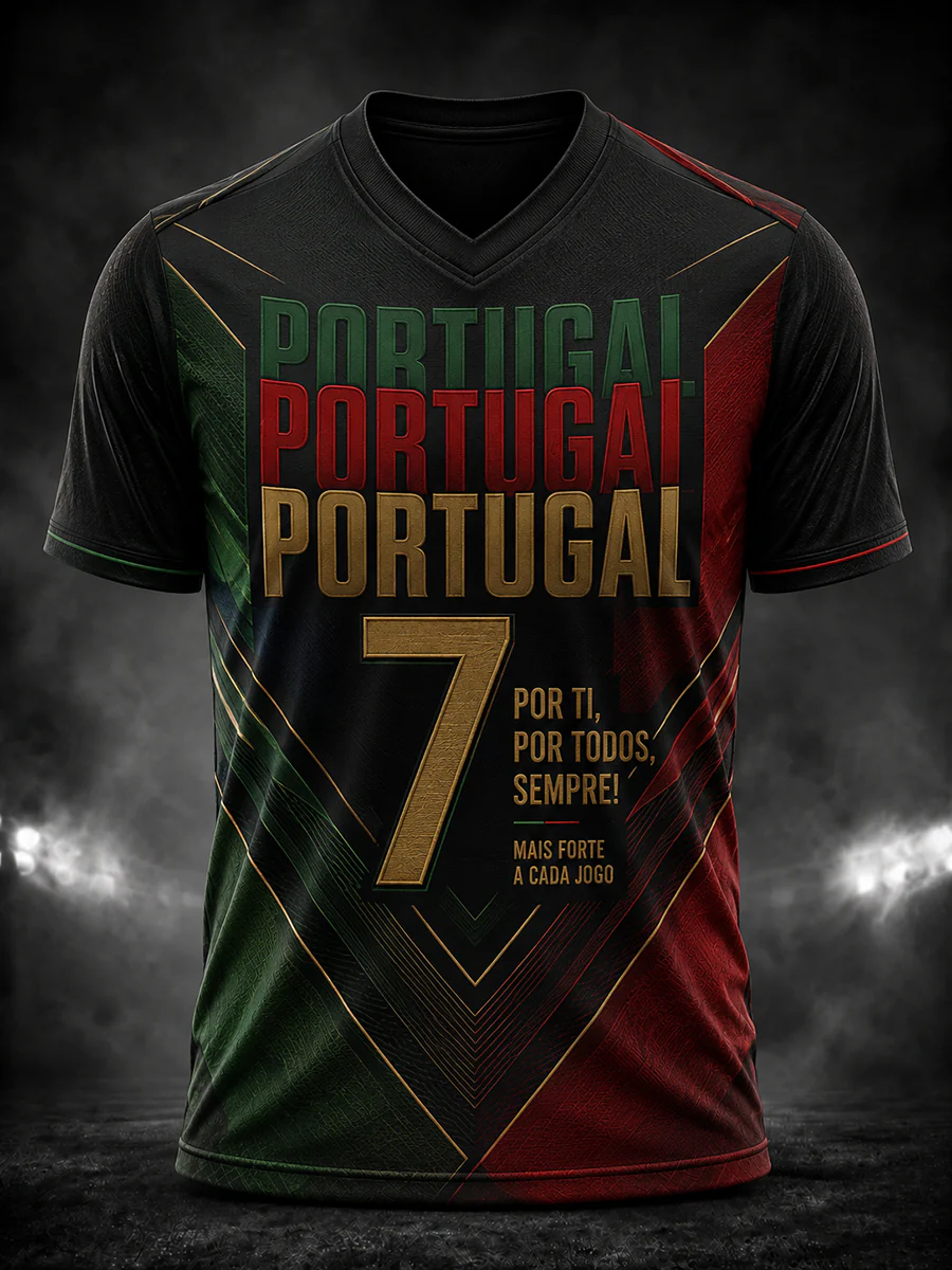 Men's Portugal Football Legend Graphic V-neck T-shirt