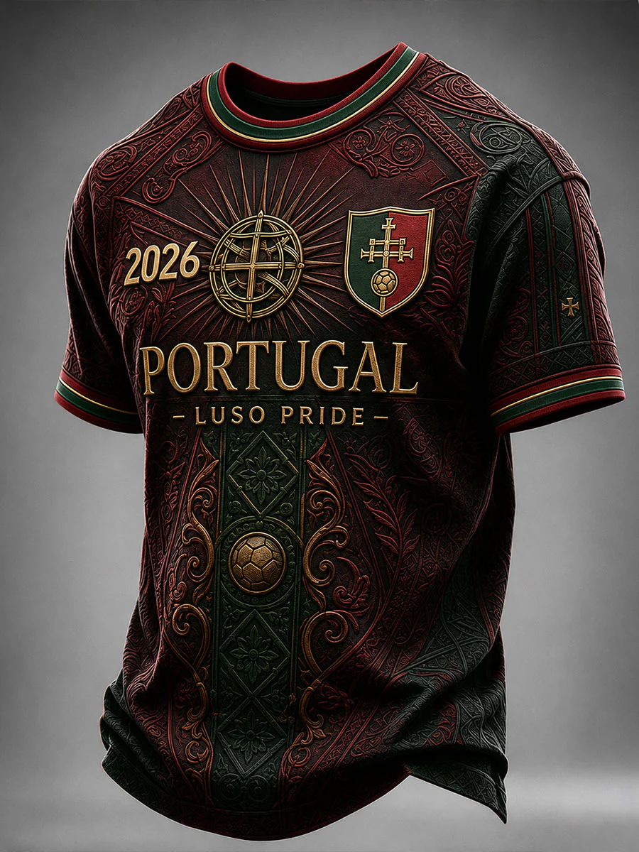 Men's Portugal Football Short Sleeves T-shirt