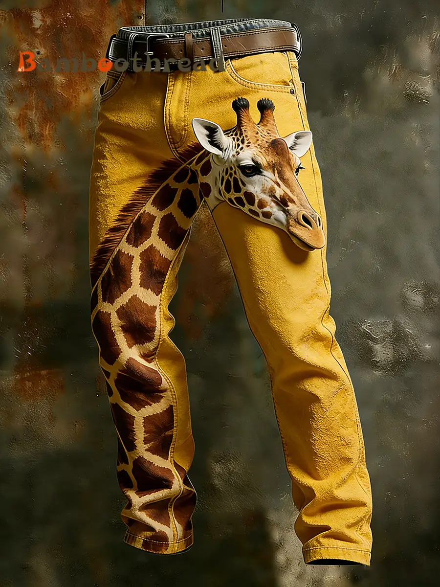Men's Retro Business Style Casual Work Trousers