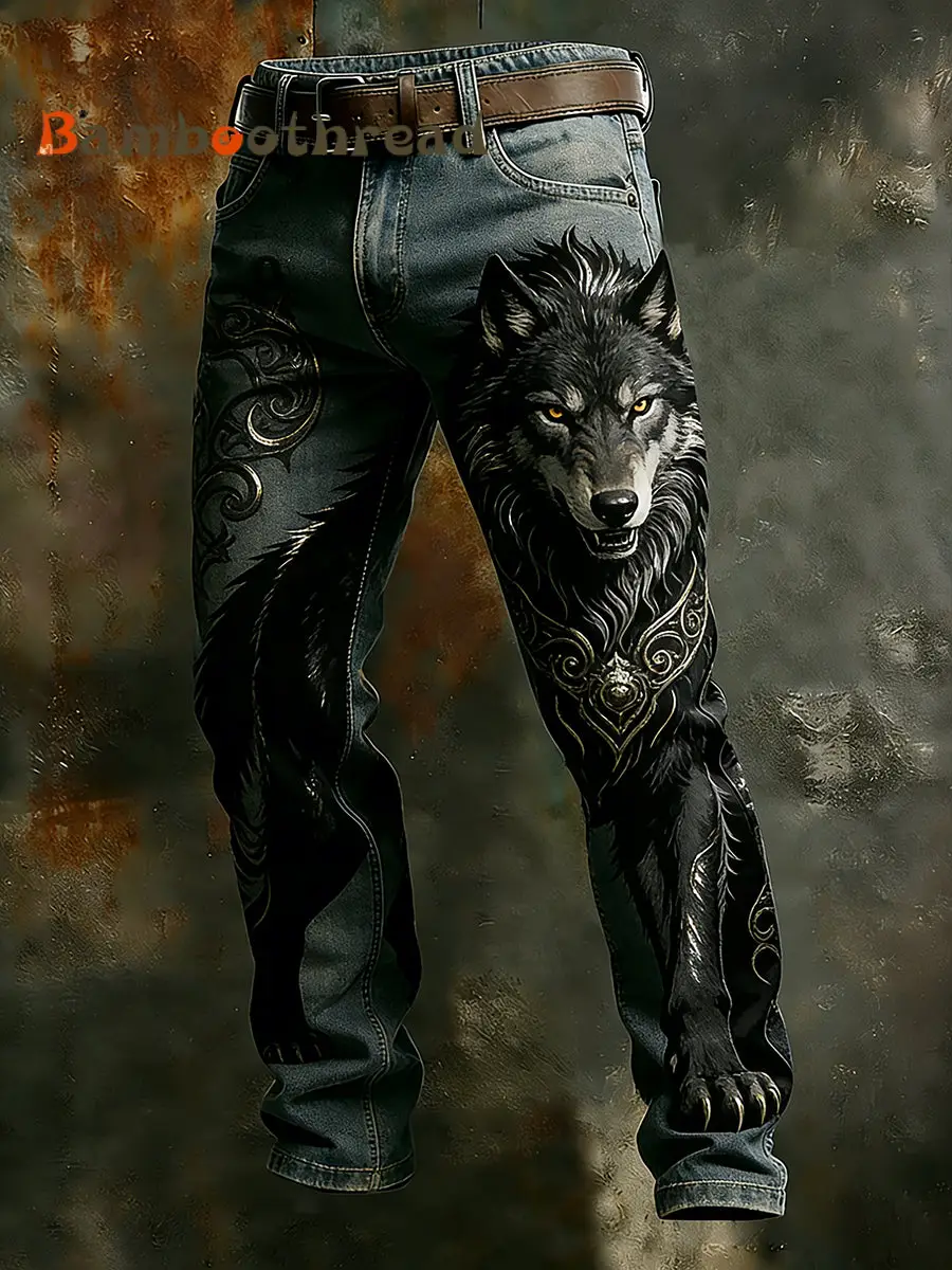 Men's Retro Business Style Casual Work Trousers