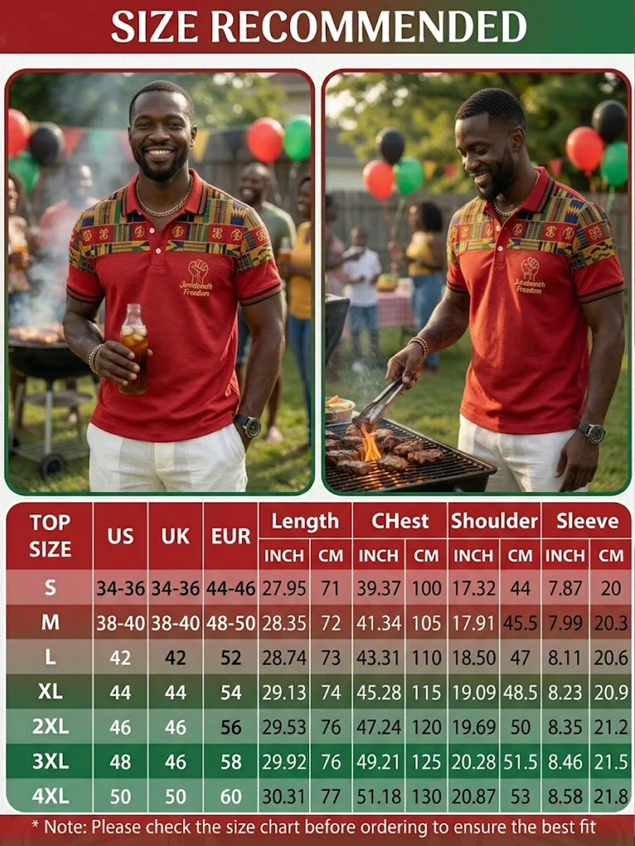 Men's Retro June Festival Freedom Casual Polo Shirt - Image 6