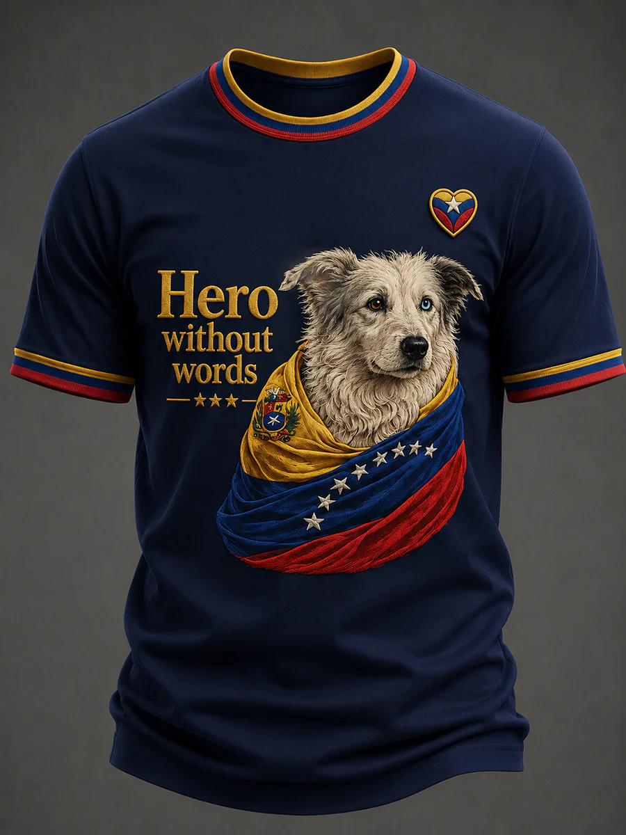Men's Venezuela Hero Dog Tsunami Patriotic Dog Lover T-Shirt