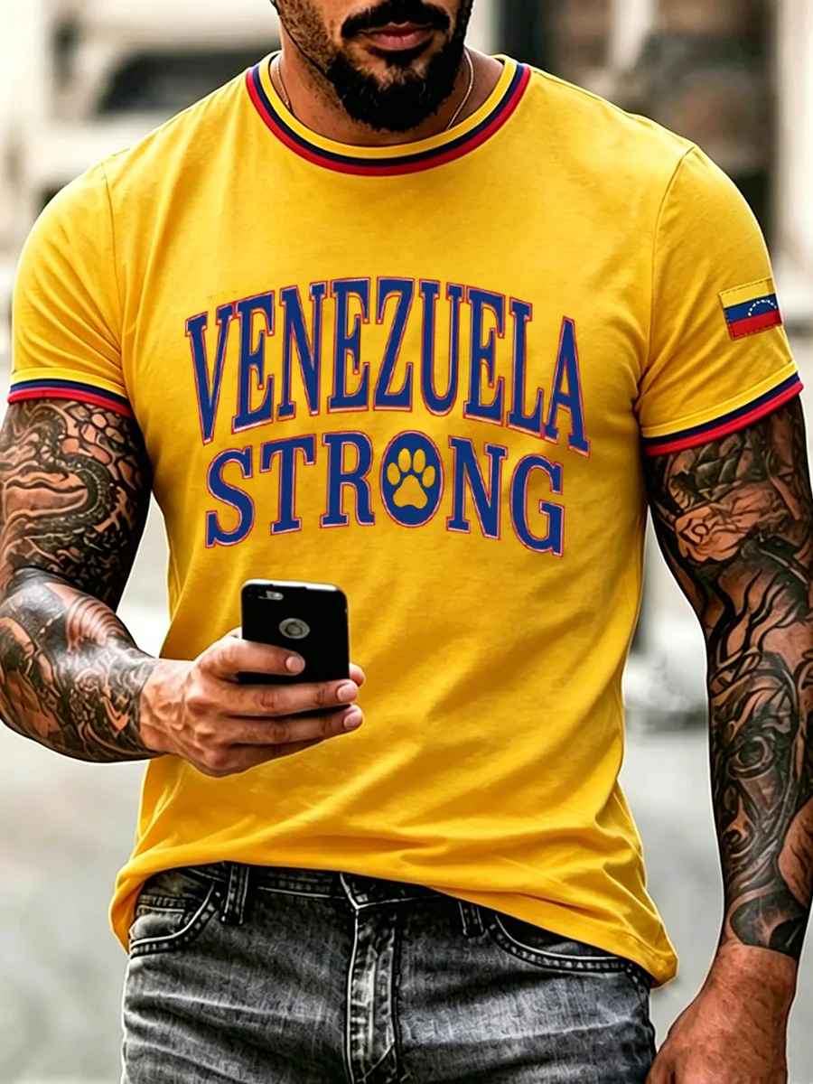 Men's Venezuela Hero Dog Tsunami Patriotic Dog Lover T-Shirt
