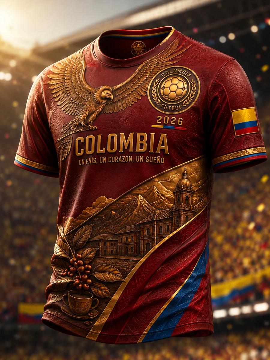 Retro Colombia Soccer Classic T-Shirt