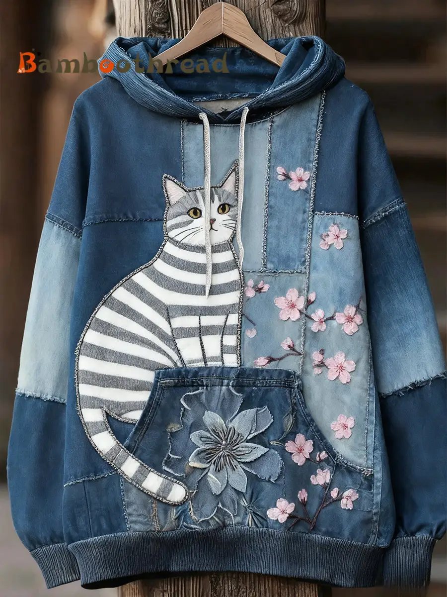 Unisex Animal Art Print Casual Vintage Hoodie