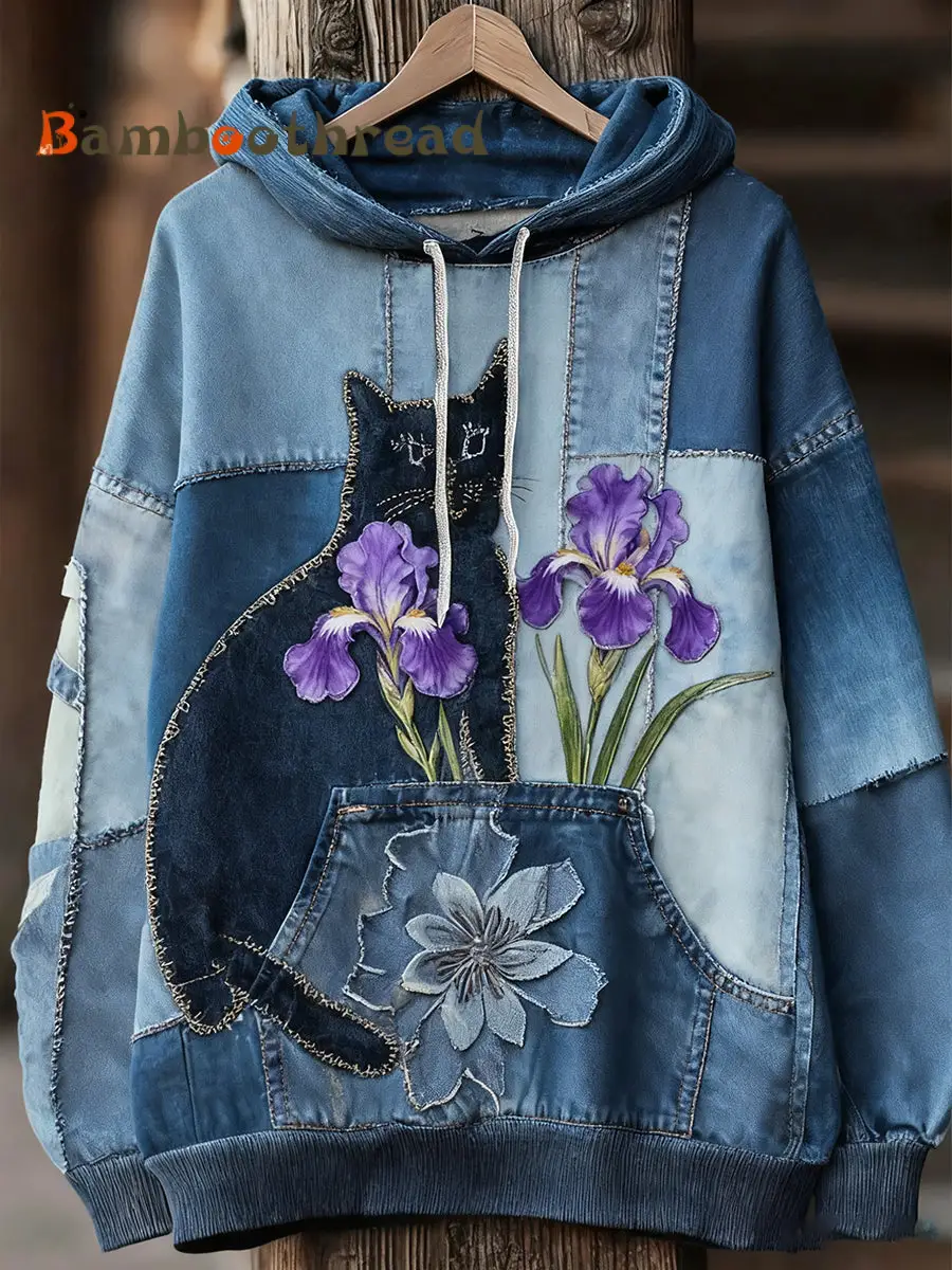Unisex Animal Art Print Casual Vintage Hoodie