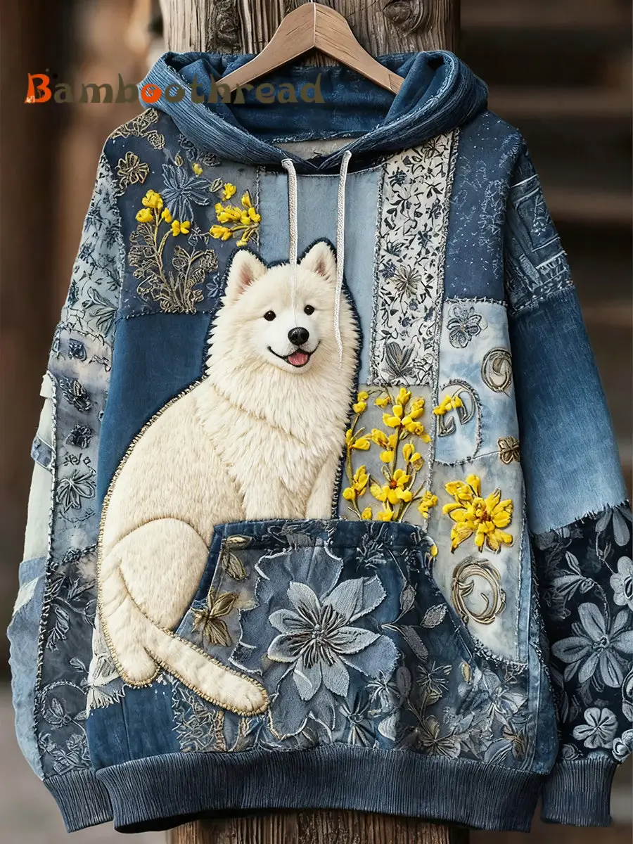 Unisex Animal Art Print Casual Vintage Hoodie