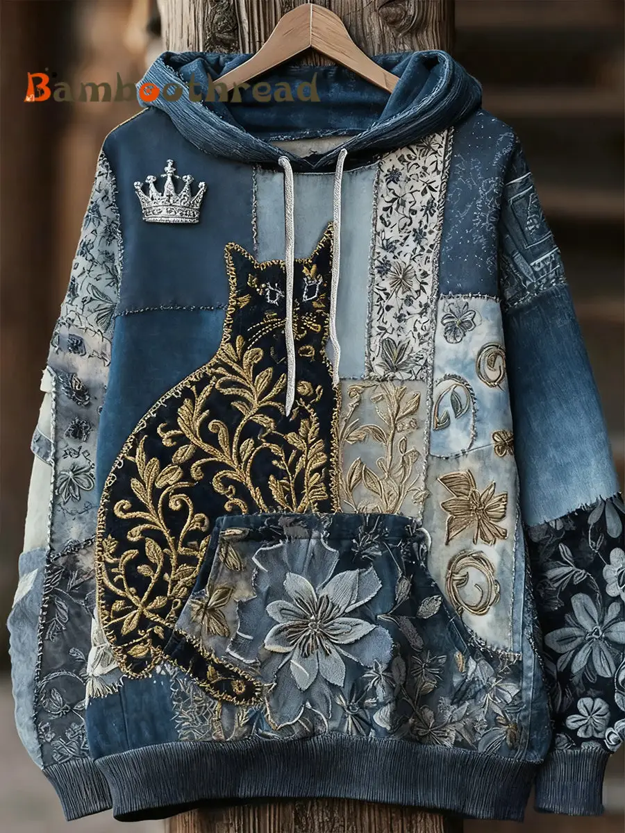 Unisex Animal Art Print Casual Vintage Hoodie