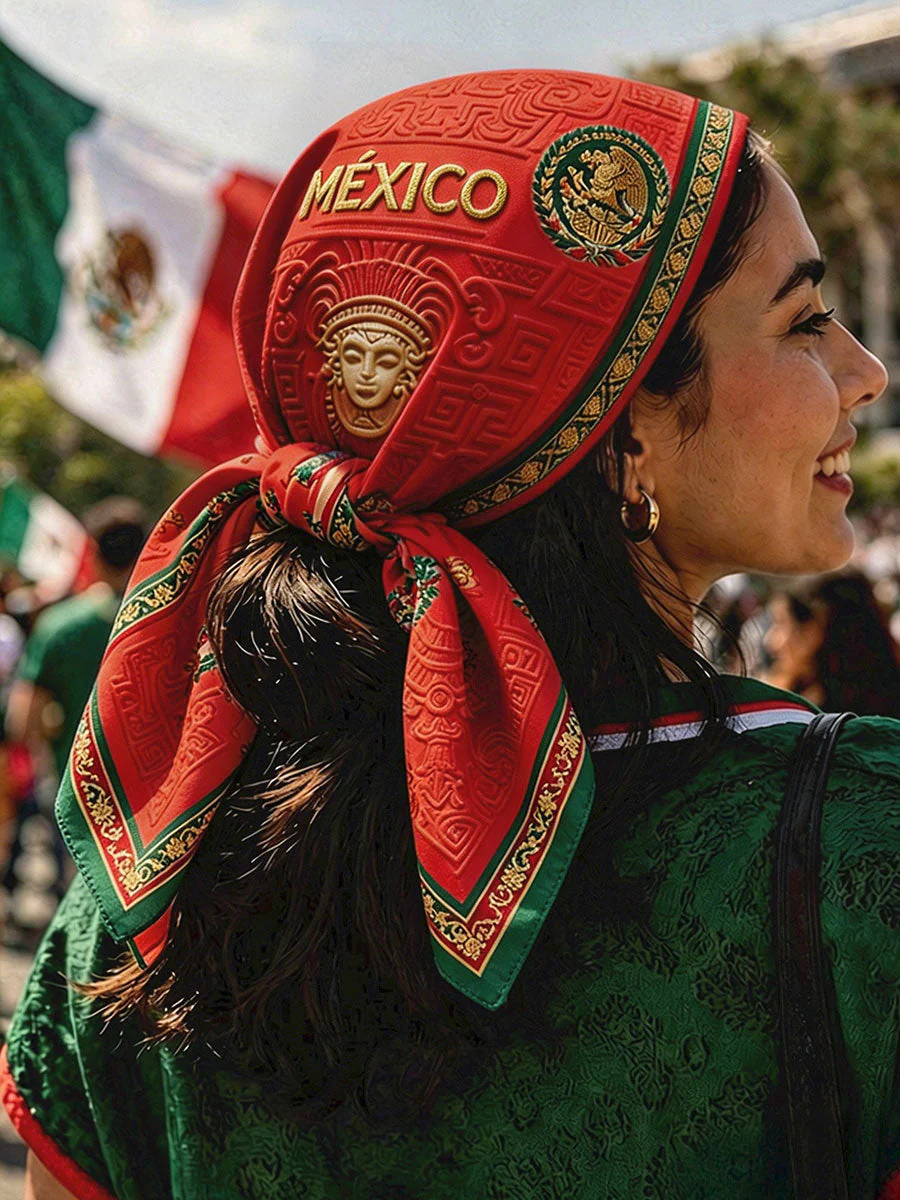 Unisex Mexico Football Lover Art Printed Bandana - Image 4