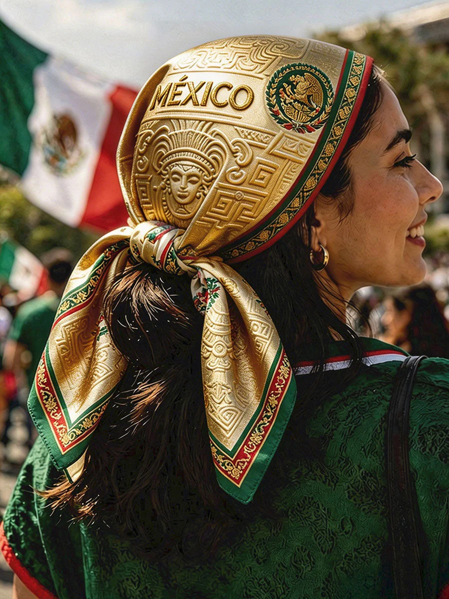 Unisex Mexico Football Lover Art Printed Bandana - Image 6