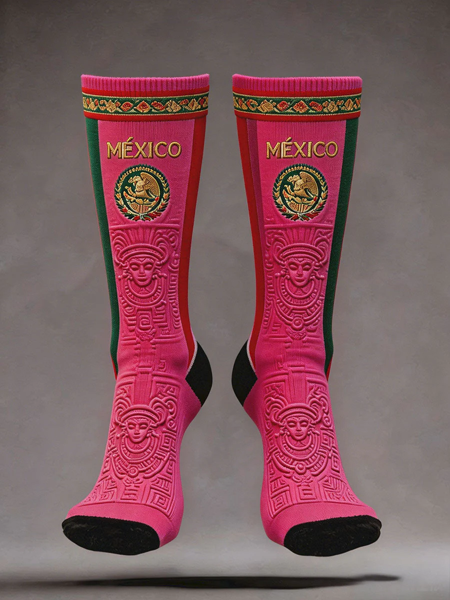 Unisex Mexico Football Lover Art Printed Socks - Image 4