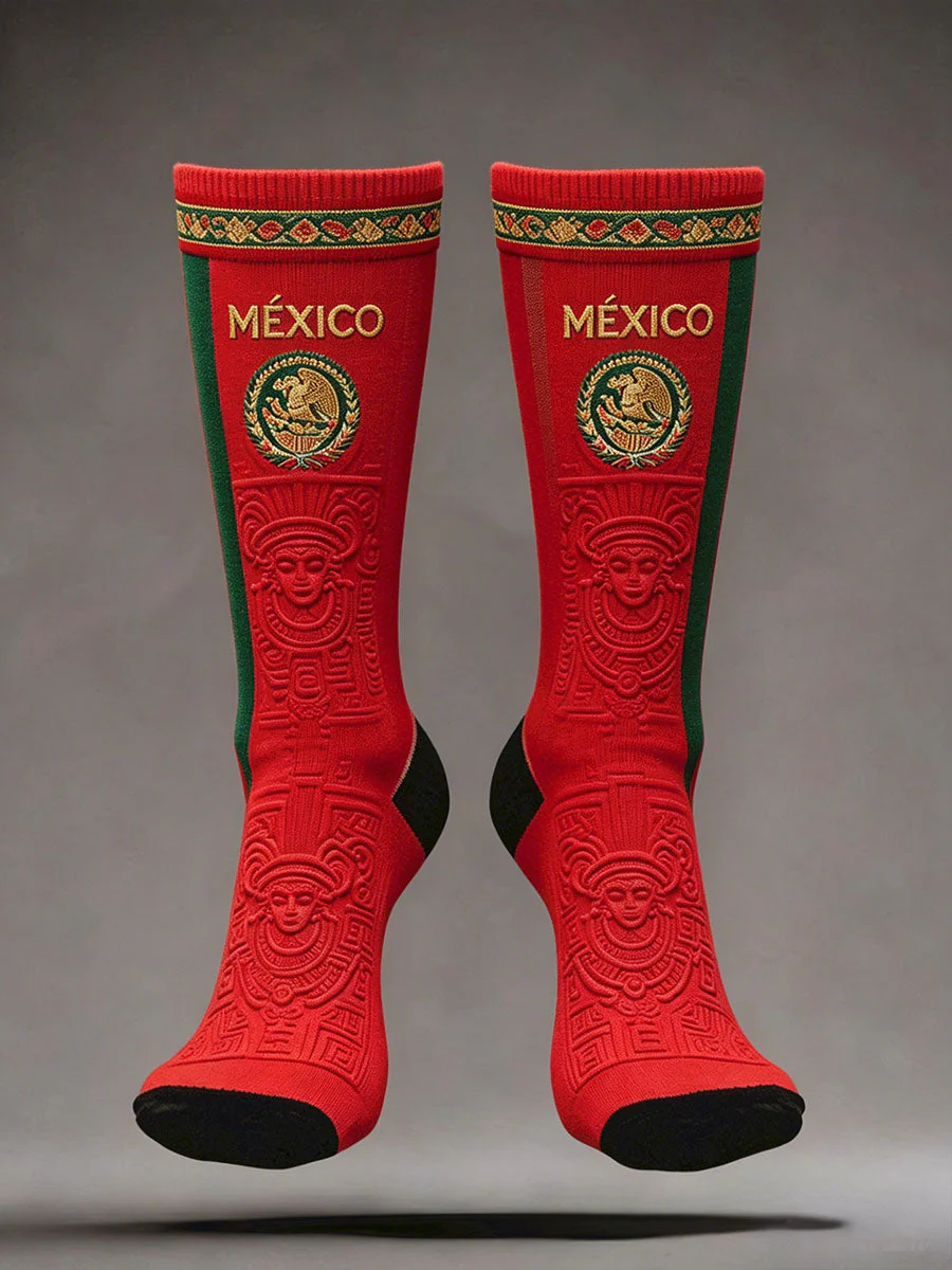 Unisex Mexico Football Lover Art Printed Socks - Image 5