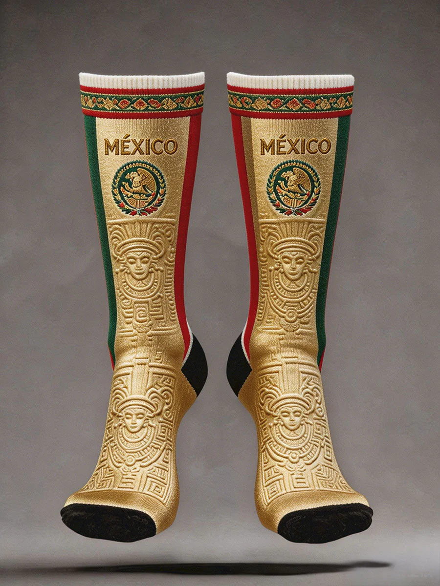 Unisex Mexico Football Lover Art Printed Socks - Image 6