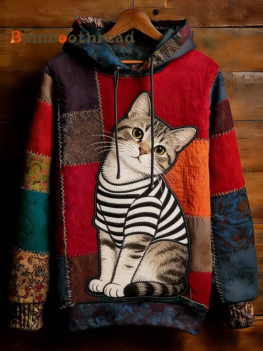 Unisex Retro Animal Art Print Comfortable Casual Sweatshirt