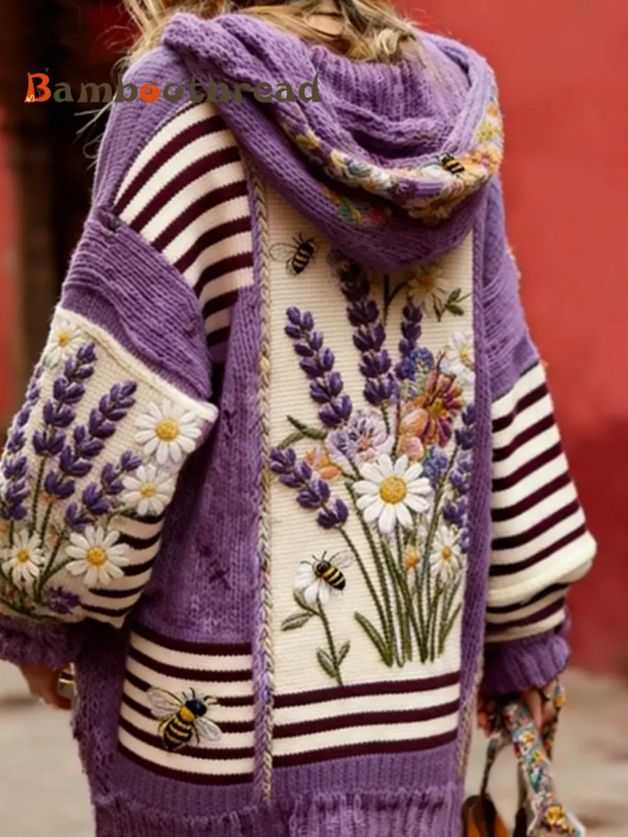 Women's Alzheimer's Disease Prevention and Control Campaign: Floral Button-Up Hooded Sweater