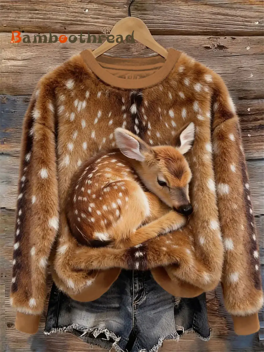 Women's Animal Art Print Casual Sweatshirt