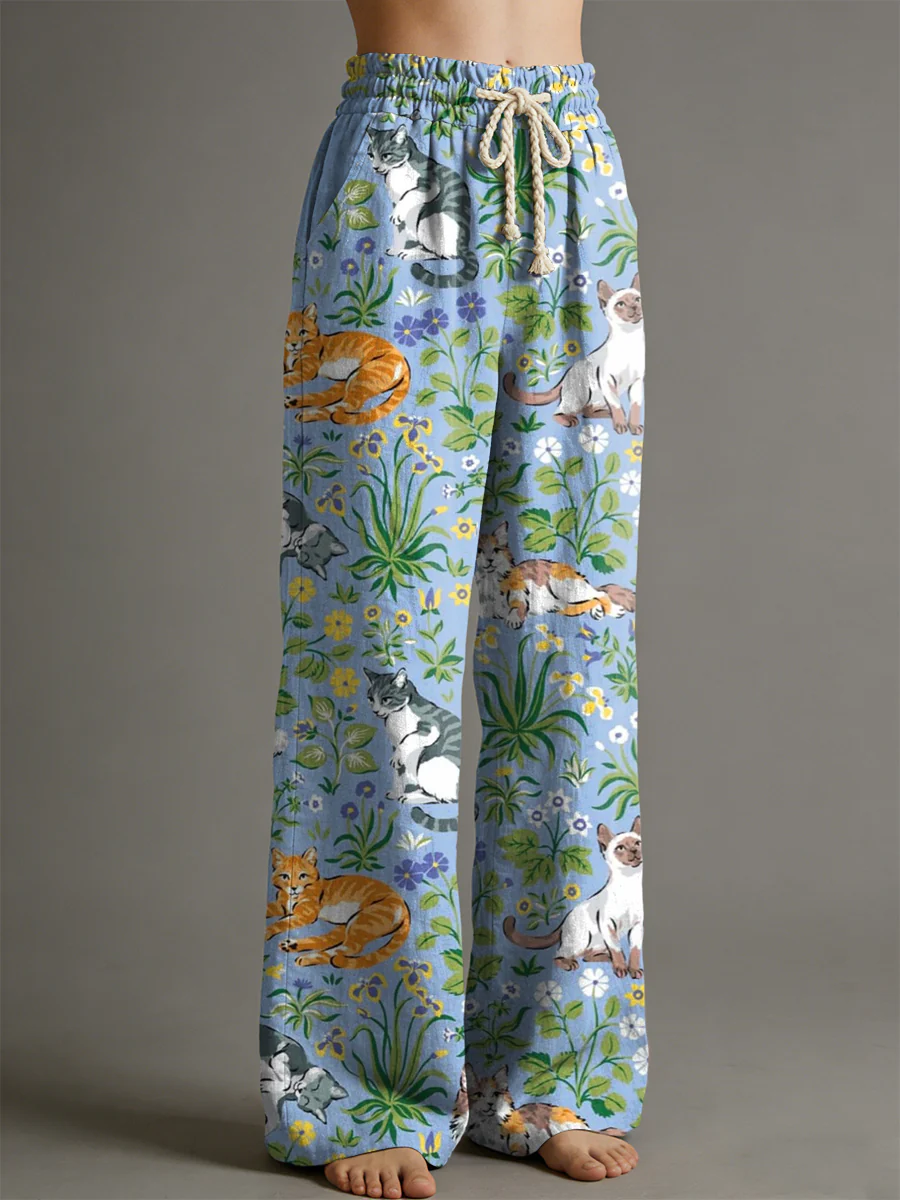 Women's Animal Art Print Trousers